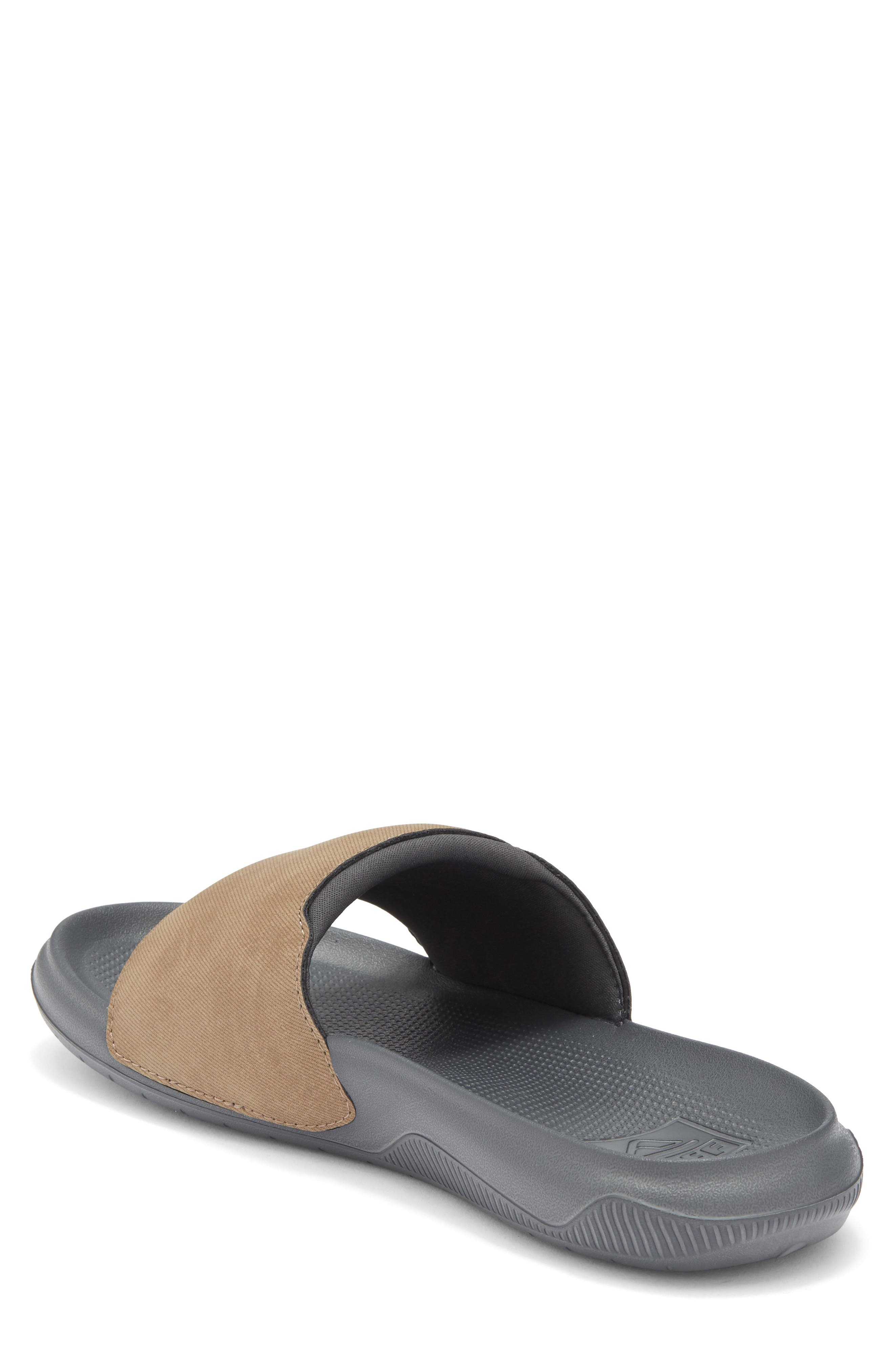 Reef Tailslide Slide Sandal, Alternate, color, Grey/ Tan