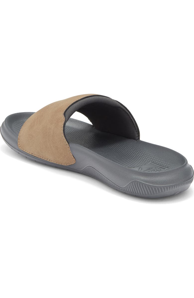 Reef Tailslide Slide Sandal, Alternate, color, Grey/ Tan