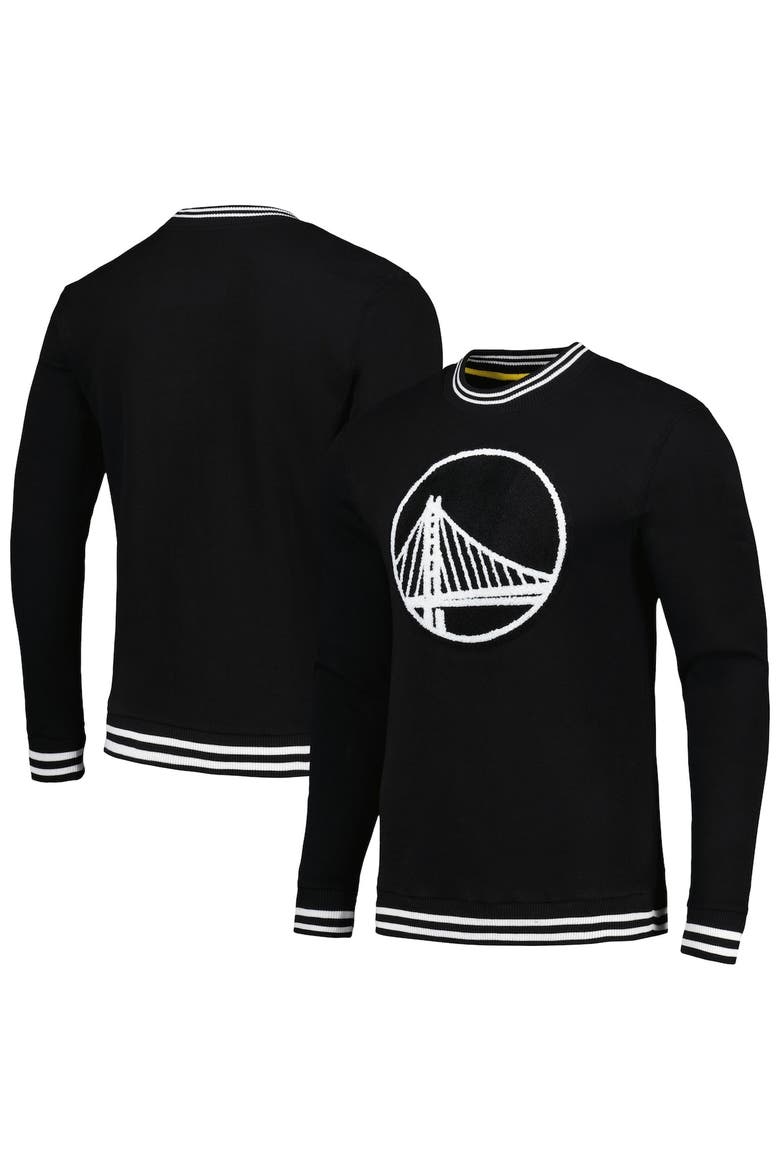 Men's Stadium Essentials Black Golden State Warriors Club Level Pullover Sweatshirt, Alternate, color, Black