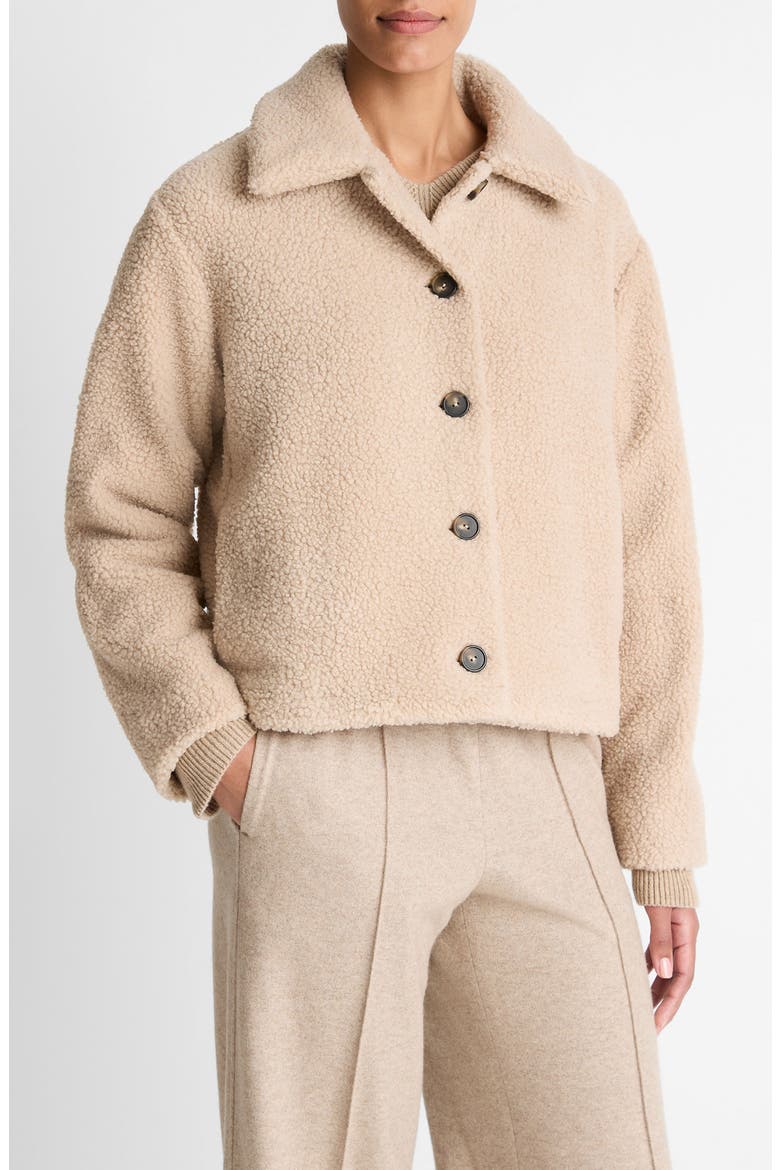 High Pile Fleece Jacket, Alternate, color, MARZIPAN