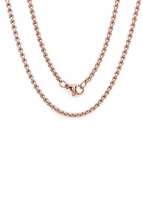 Stainless Steel Box Chain Necklace