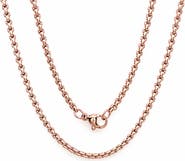 STEELTIME Stainless Steel Box Chain Necklace