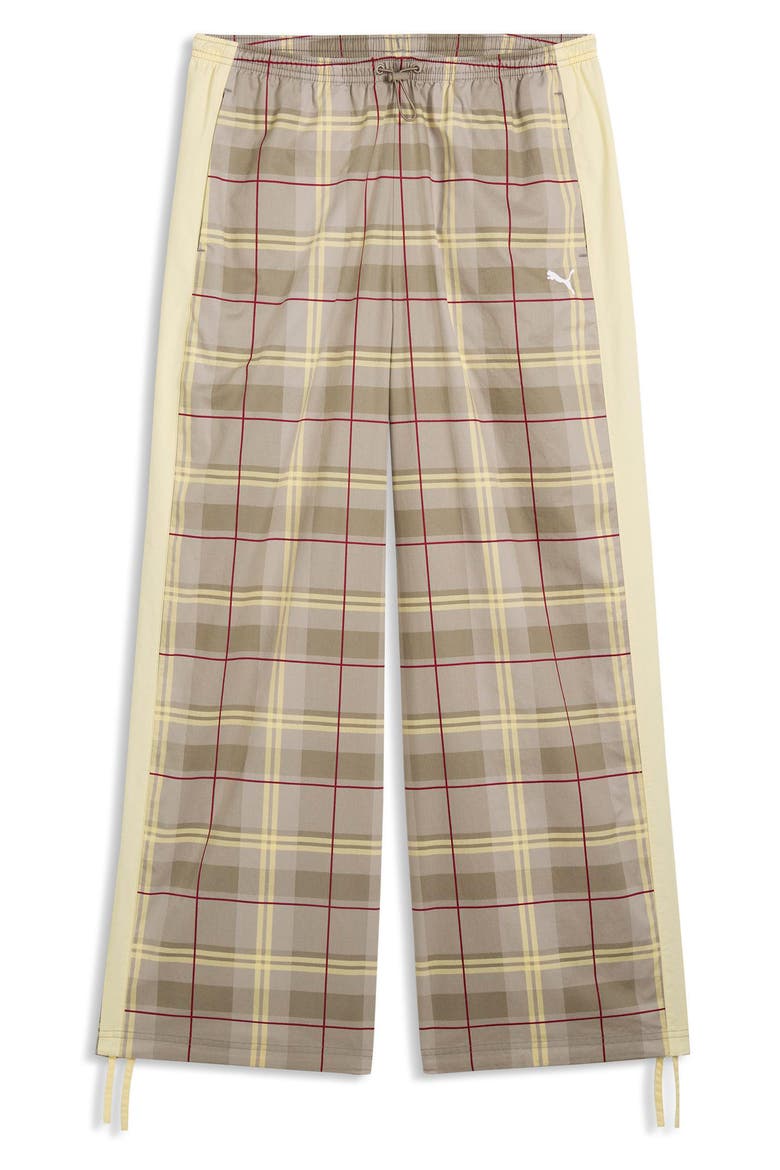 T7 Relaxed Tartan Woven Pants, Main, color, MOUSE GRAY