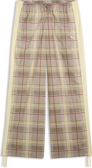 PUMA T7 Relaxed Tartan Woven Pants