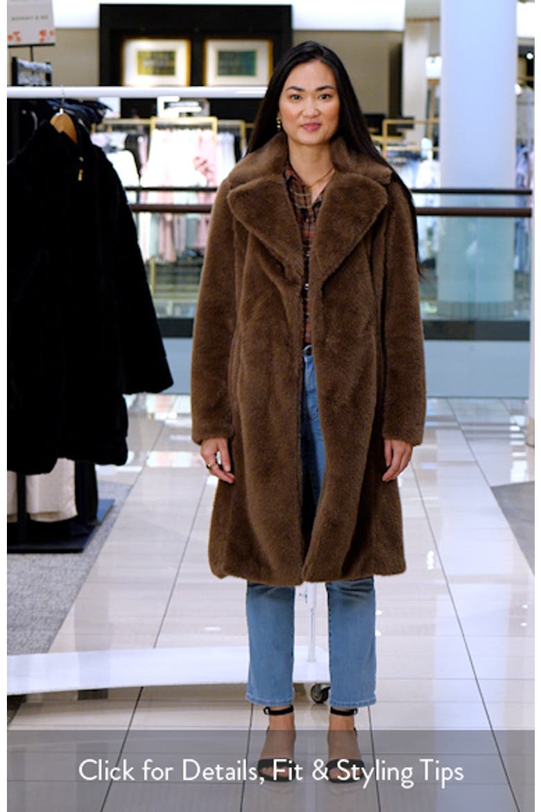 Reefer Faux Fur Longline Coat video