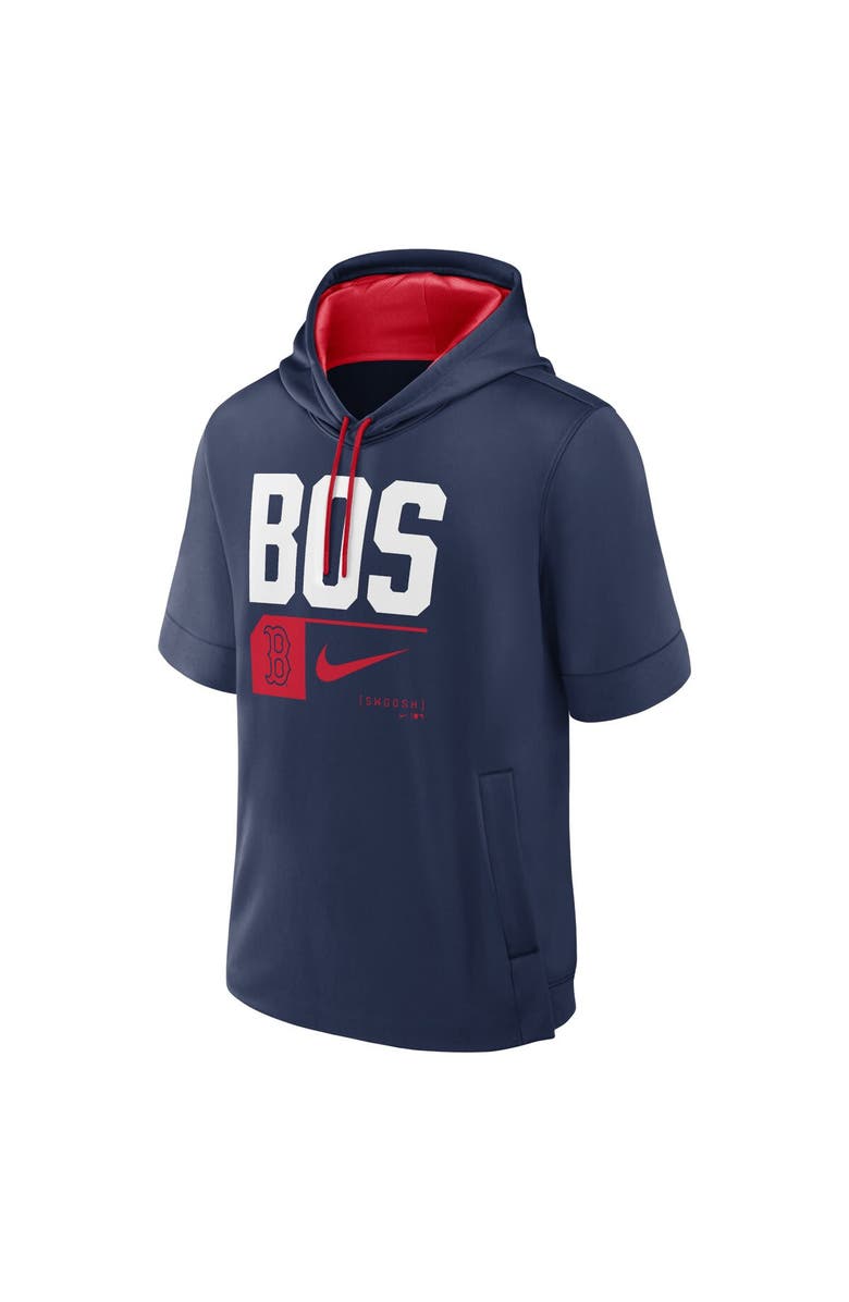 Nike Men's Nike Navy Boston Red Sox Tri Code Lockup Short Sleeve Pullover Hoodie, Alternate, color, Navy