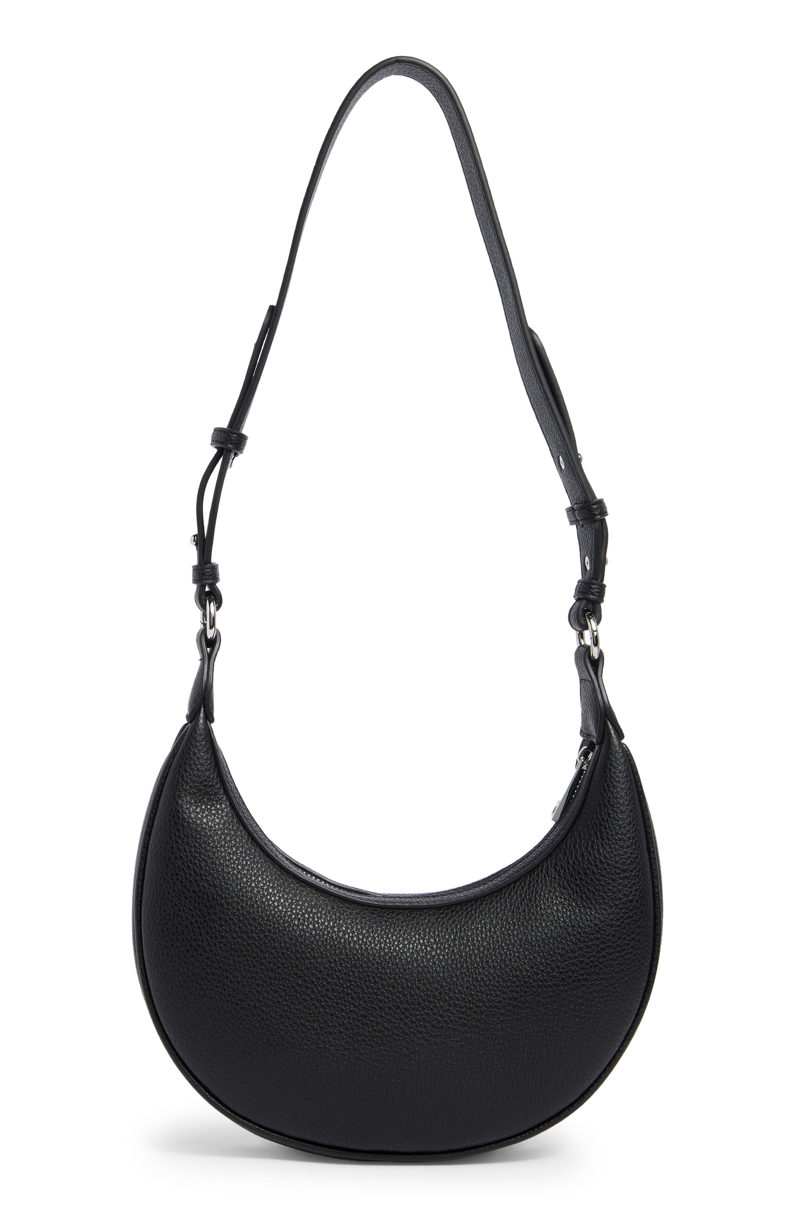 Carly Medium Shoulder Bag, Alternate, color, BLACK
