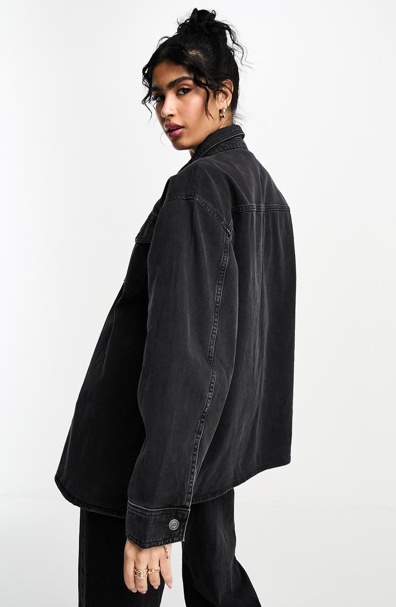 ASOS DESIGN Oversize Denim Shacket, Alternate, color, 