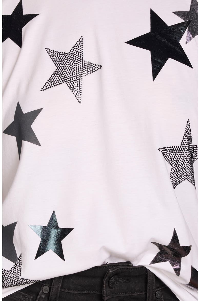 Wolf X Black Crystal Multi Stars Top, Alternate, color, White