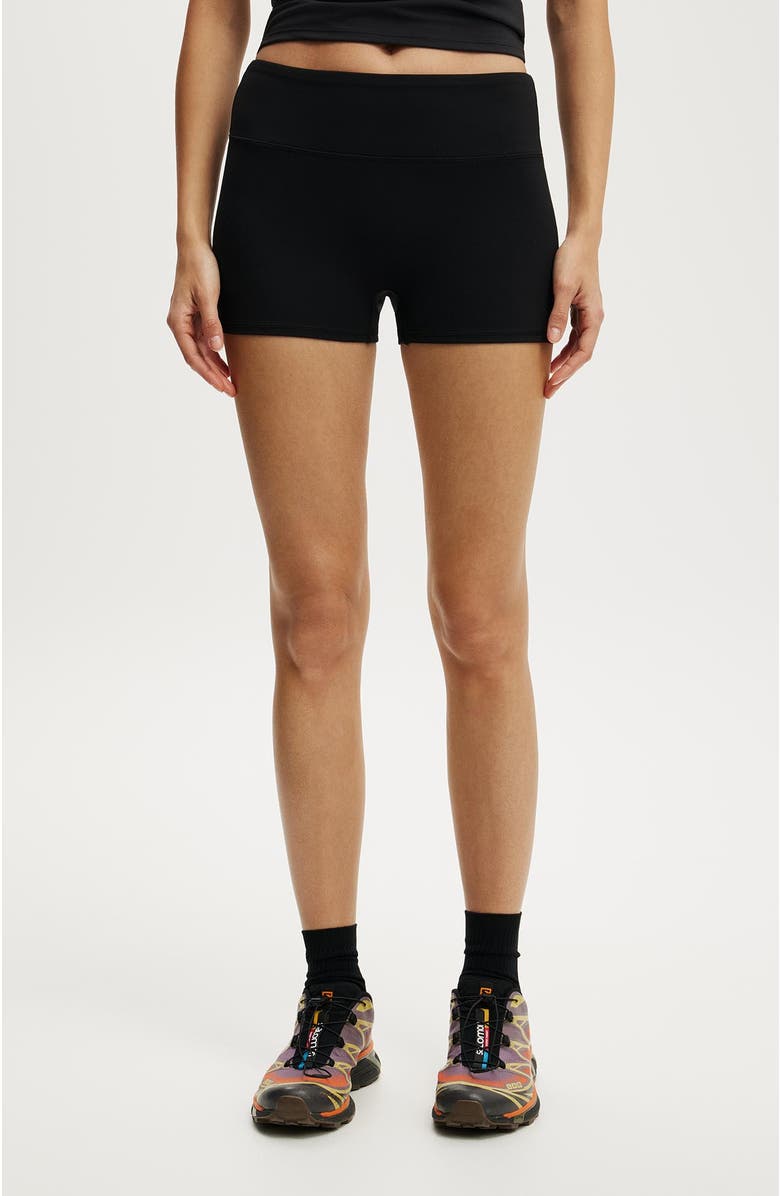 COTTON ON BODY Women's Active Ultra Soft Micro Shortie Short, Alternate, color, Black