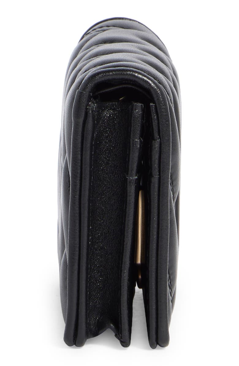 VALENTINO BY MARIO VALENTINO Nero Sauvage Quilted Leather Wallet, Alternate, color, 