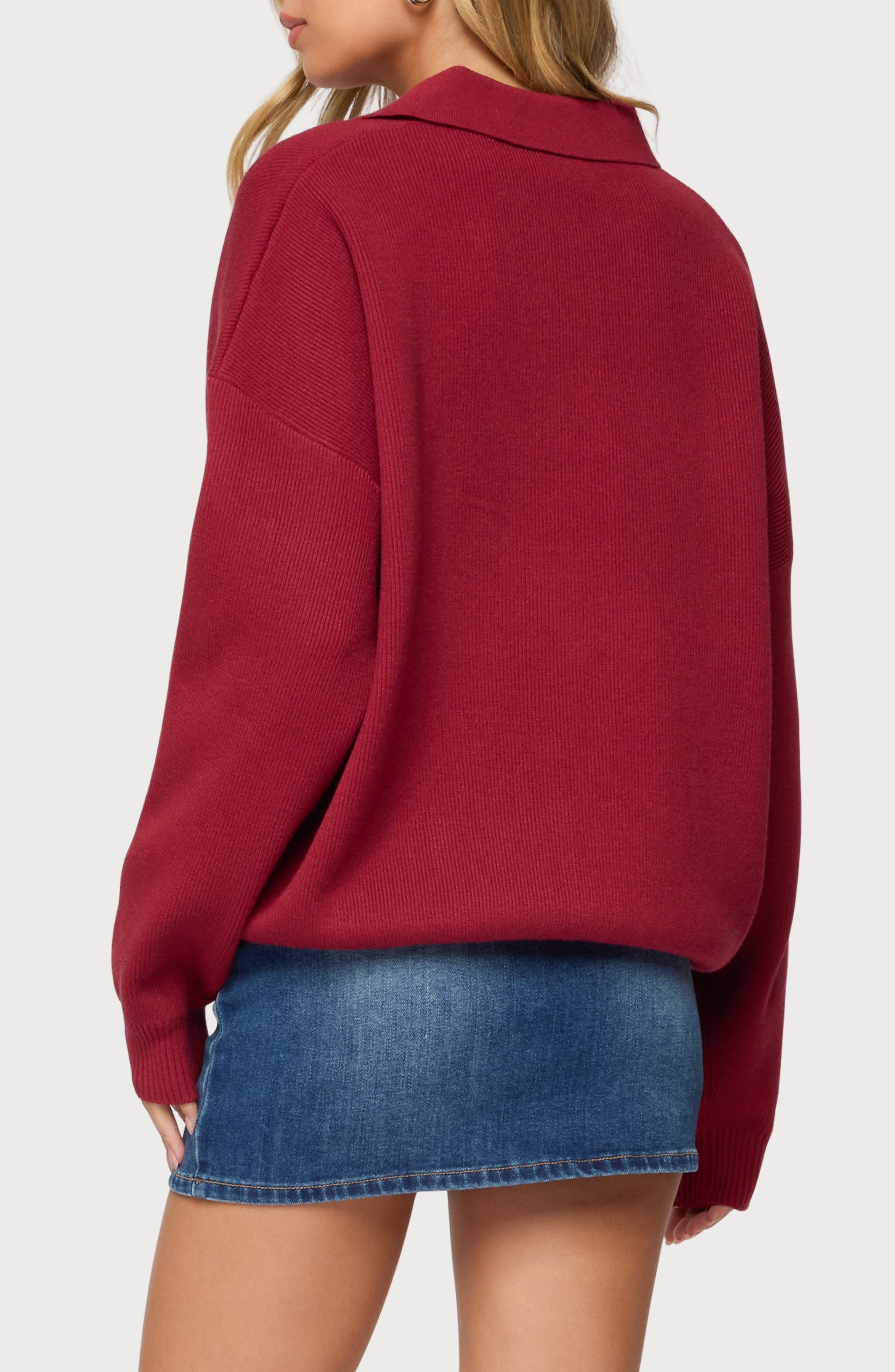 Lorie Oversize Polo Sweater - image 2