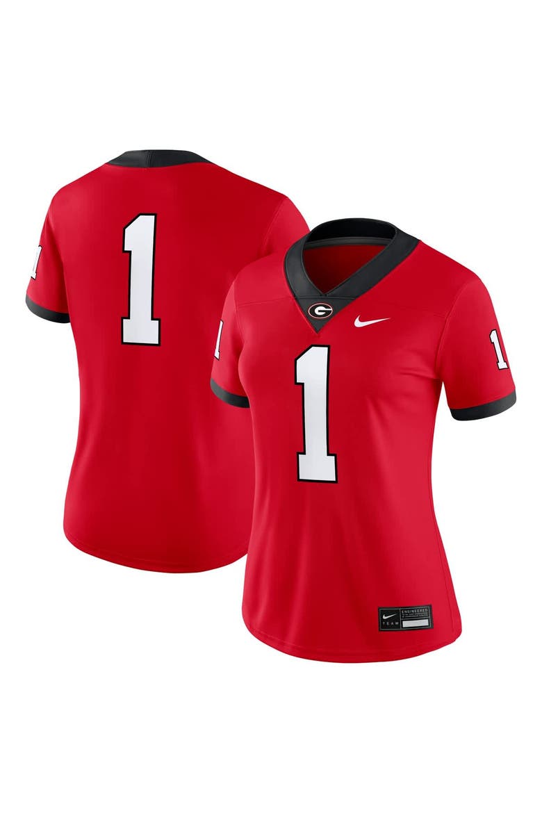 Women's Nike #1 Red Georgia Bulldogs Game Jersey, Alternate, color, Red
