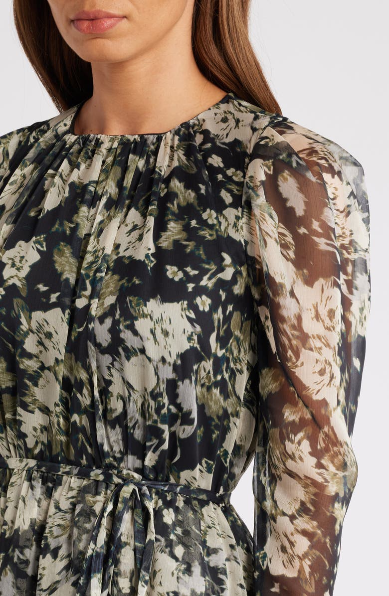 Chelsea28 Floral Long Sleeve Tiered Midi Dress, Alternate, color,