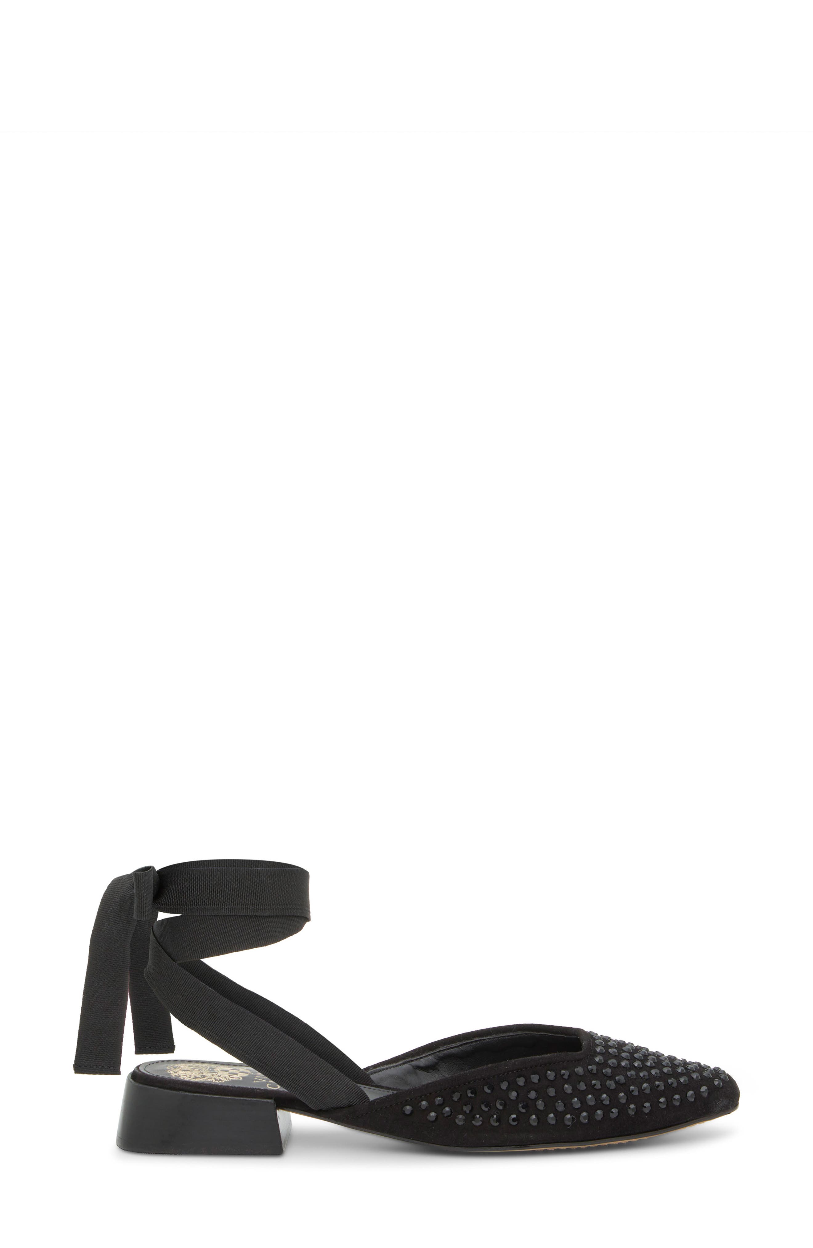 Vince Camuto Kayla Bow Ankle Strap Sandal, Alternate, color, Black