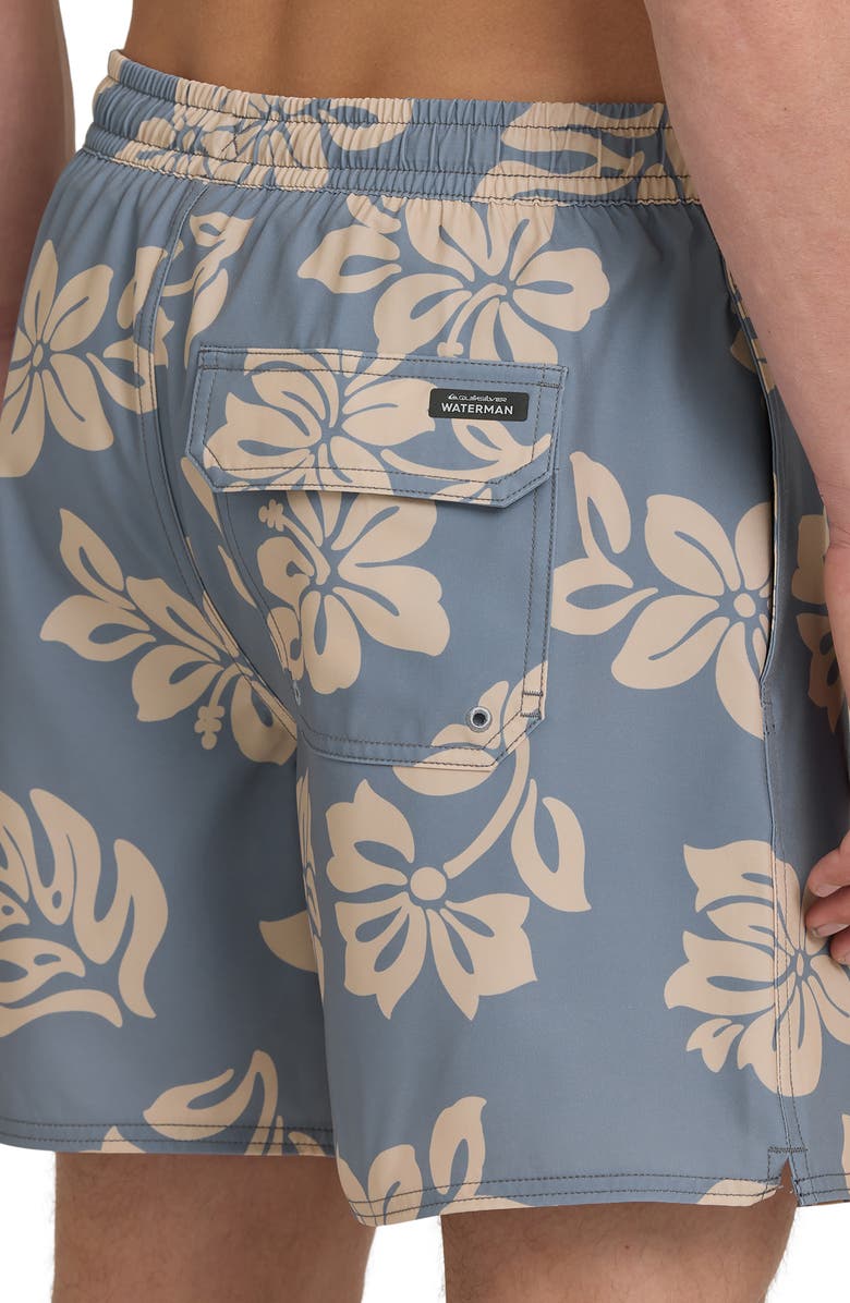 Quiksilver Mix Pack Volley Floral 17" Swim Trunks, Alternate, color, Phantom