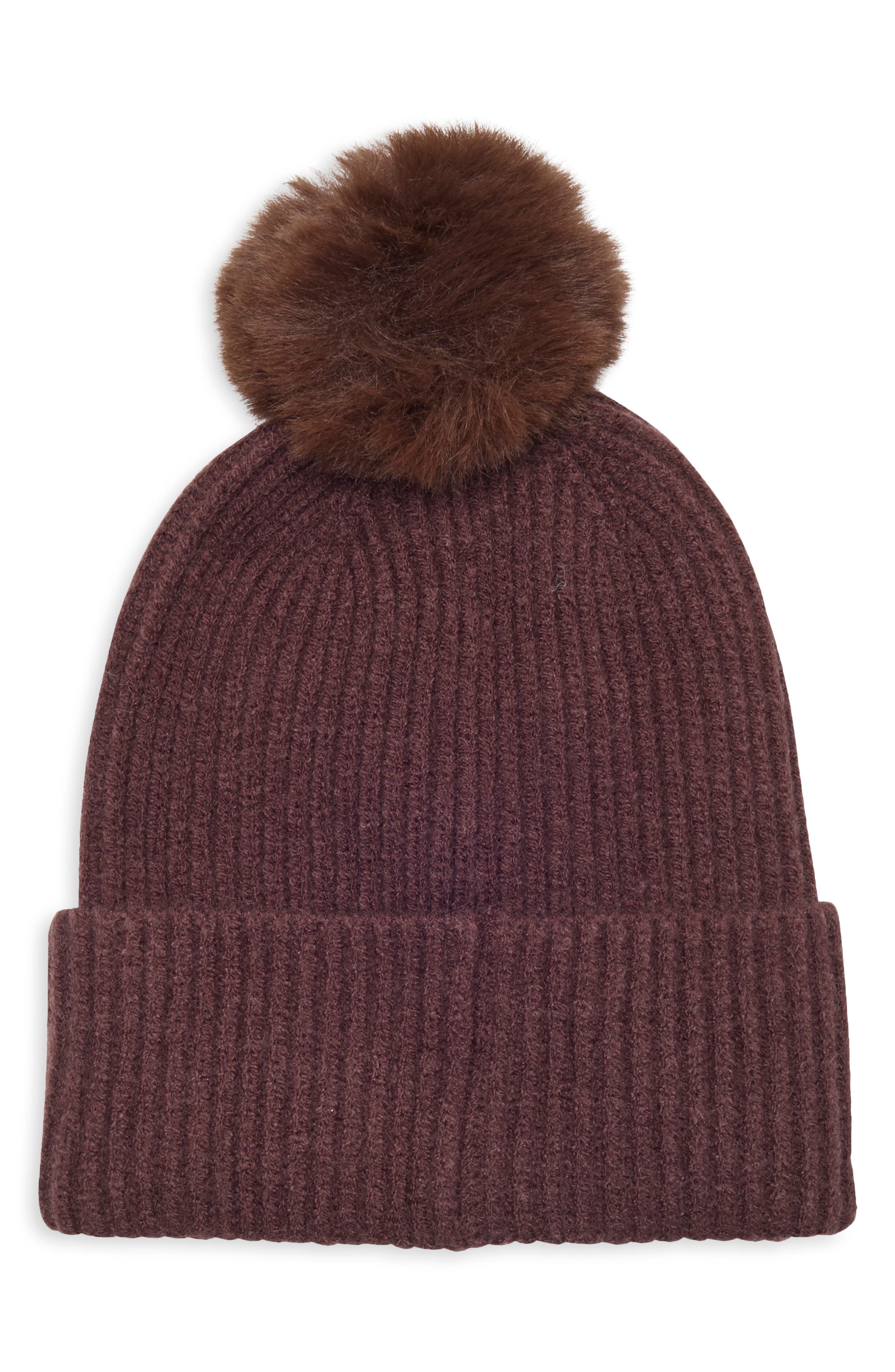 Ladder Knit Pom Beanie