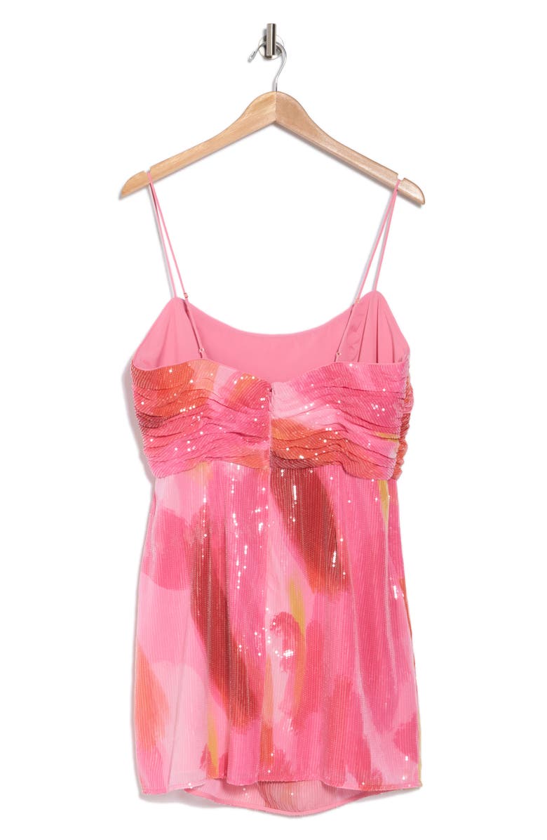 Hutch Luxe Sequin Minidress, Alternate, color, Pink Multi