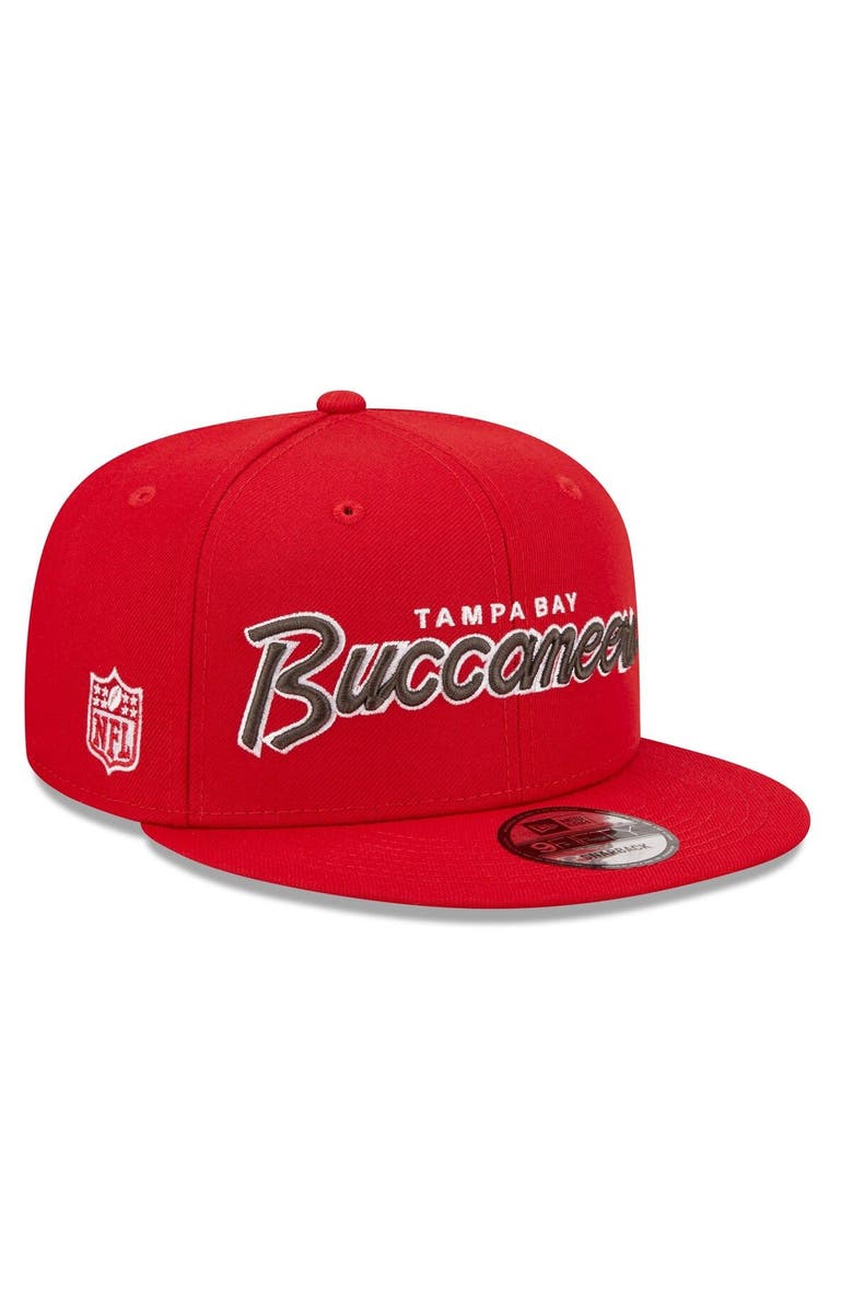 New Era Men's New Era Red Tampa Bay Buccaneers Script 9FIFTY Snapback Hat, Main, color, Red