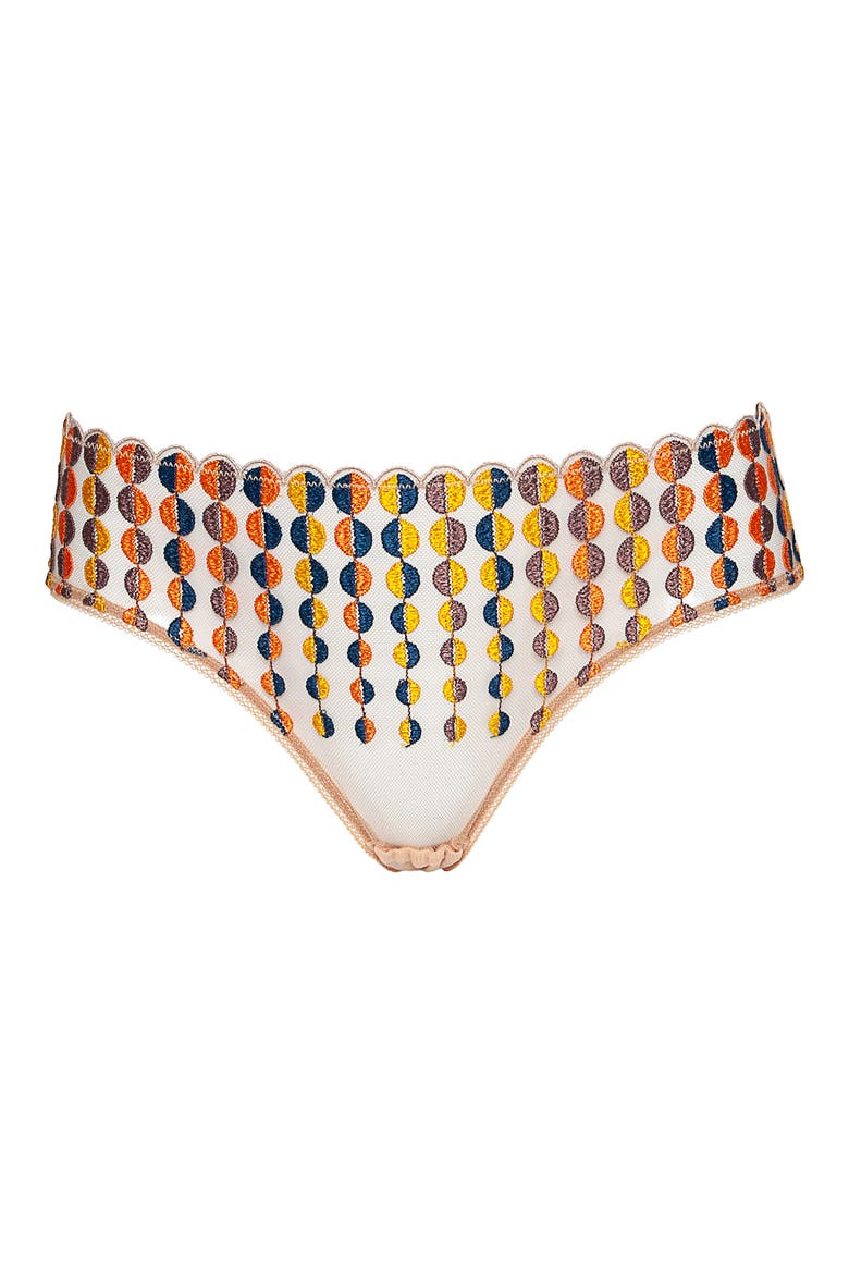Deco Dots Bikini Briefs, Alternate, color, FOREST GREEN