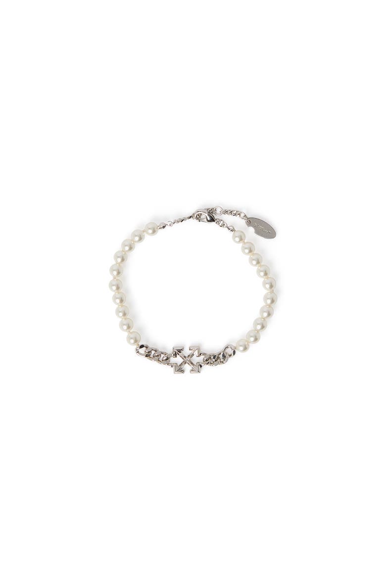 Men's Arrow Pearl Full Bracelet, Main, color, Silver