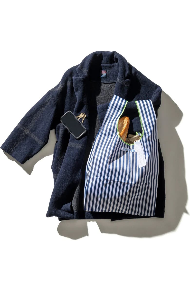 PUEBCO School Tie Fabric Bag, Alternate, color, Navy Blue X White