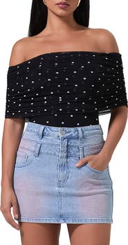 AFRM Divya Off the Shoulder Bodysuit