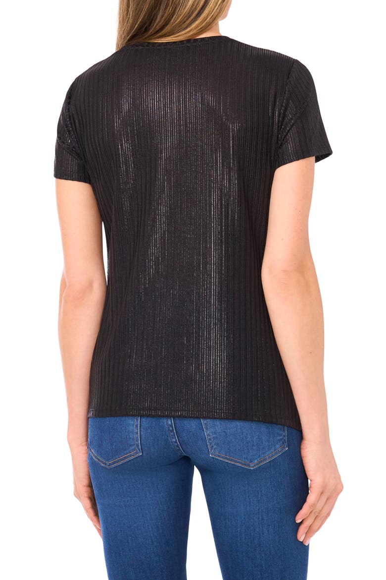 Piper Metallic Knit Top, Alternate, color, RICH BLACK