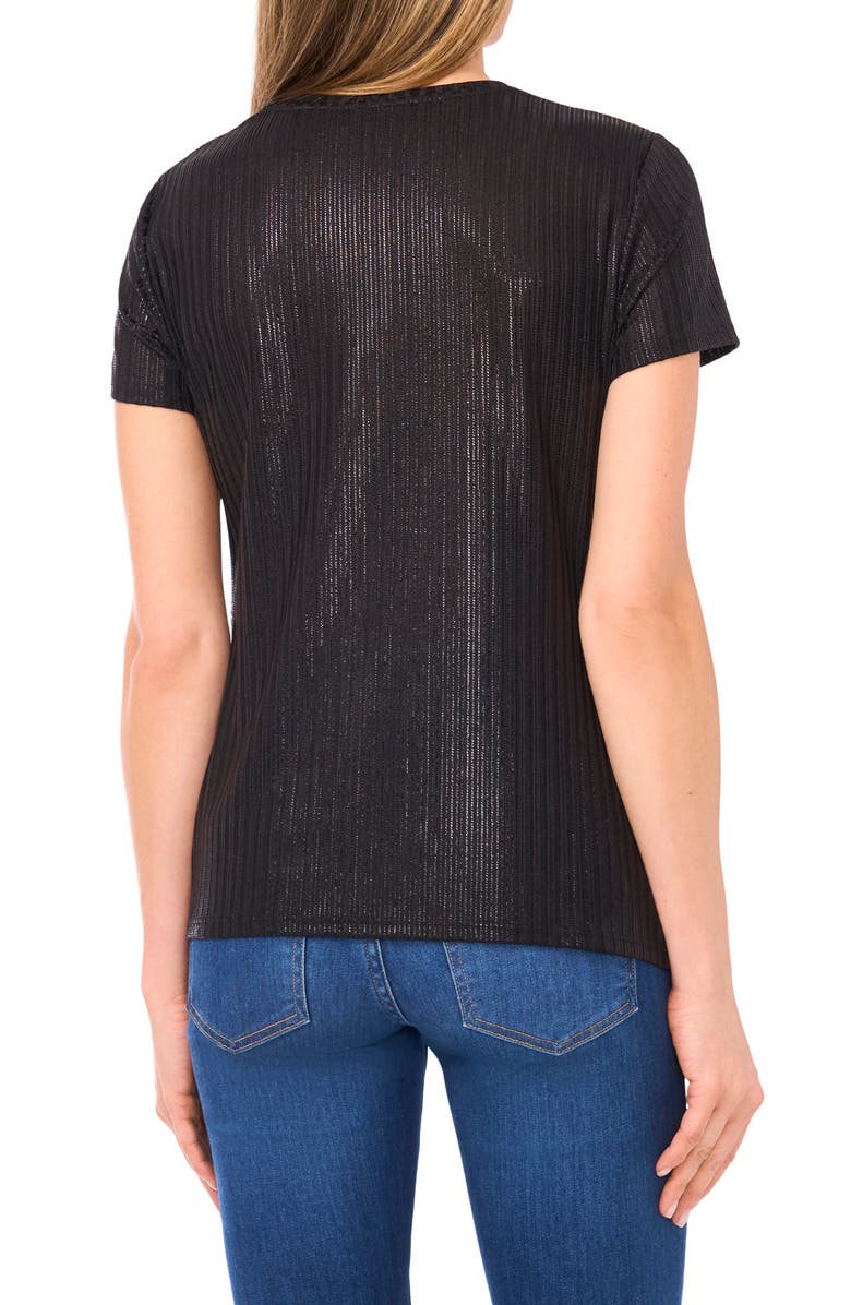 Ted Baker Piper Metallic Knit Top, Alternate, color, Rich Black
