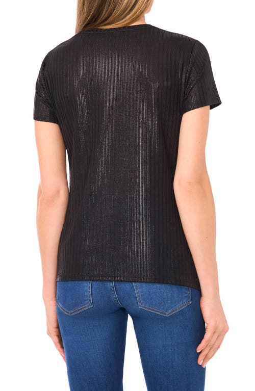 Ted Baker Piper Metallic Knit Top In Black
