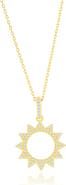 SUZY LEVIAN Cubic Zirconia Sunburst Pendant Necklace
