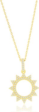 SUZY LEVIAN Cubic Zirconia Sunburst Pendant Necklace