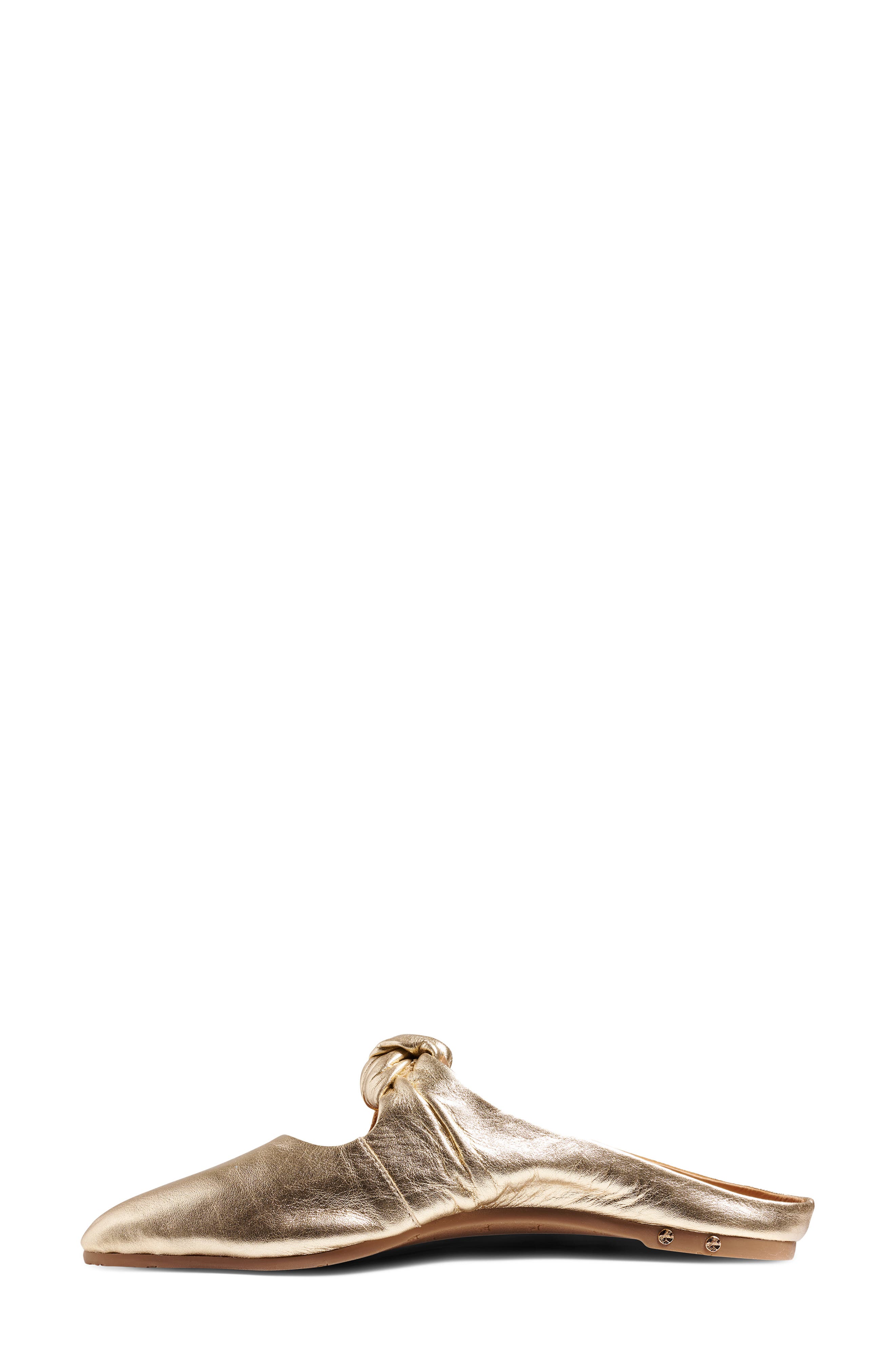 Noddy Leather Flat Mule, Alternate, color, GOLD