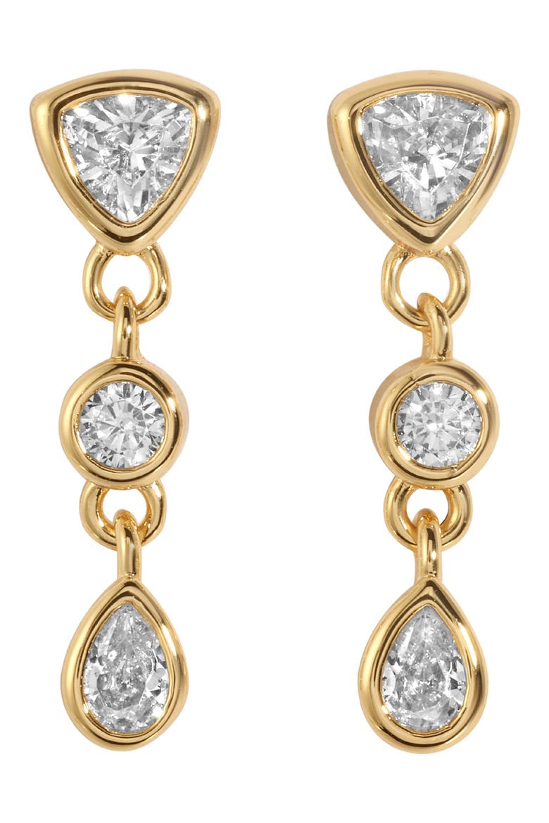 Small Eraz Drop Earrings, Main, color, GOLD