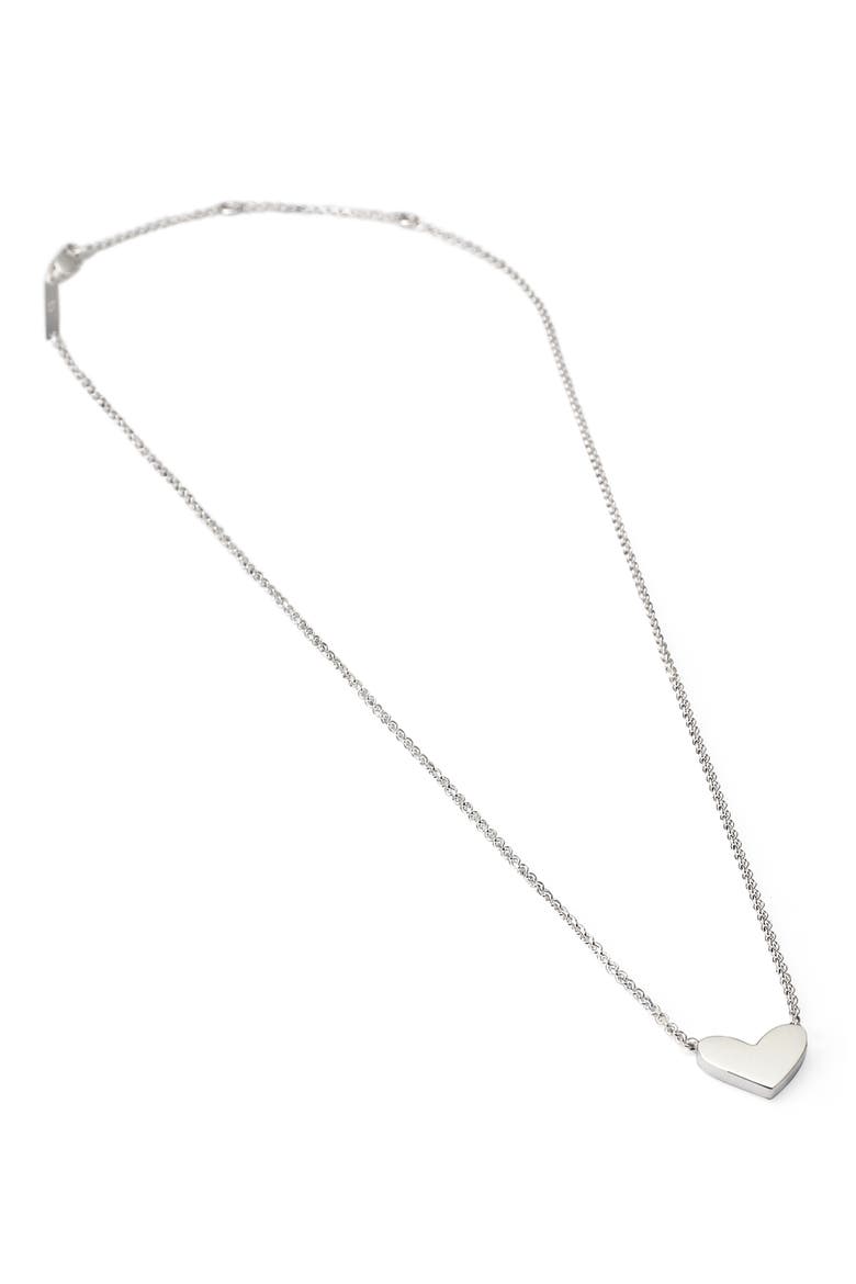 Ari 18K Gold Vermeil Heart Pendant Necklace, Alternate, color, STERLING SILVER