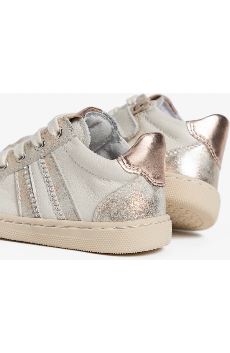 NeroGiardini Metallic High Top Sneaker, Alternate, color, Beige/ Light Gold