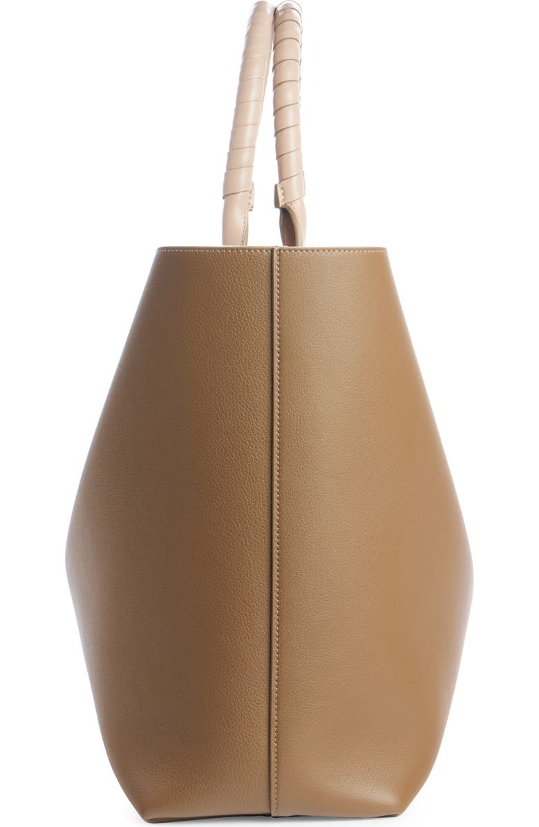 Chloé Large Marcie Grained Calfskin Leather Tote, Alternate, color, Dark Nut 29X