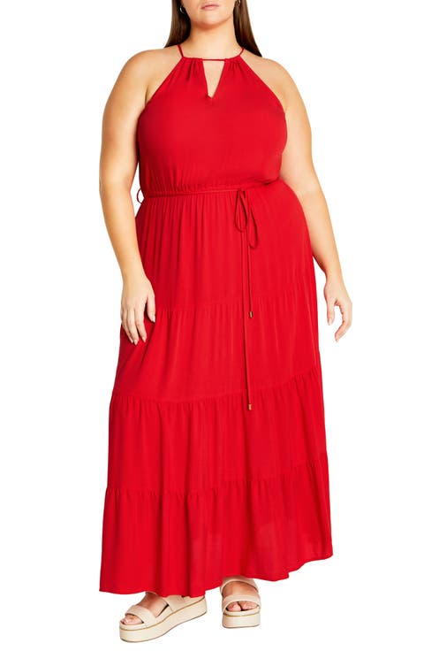 売れ筋商品|||シティーシック カットソー トップス レディース Plus Size Kamila Dress Red Women's Plus Size Kamila Emerald Dress