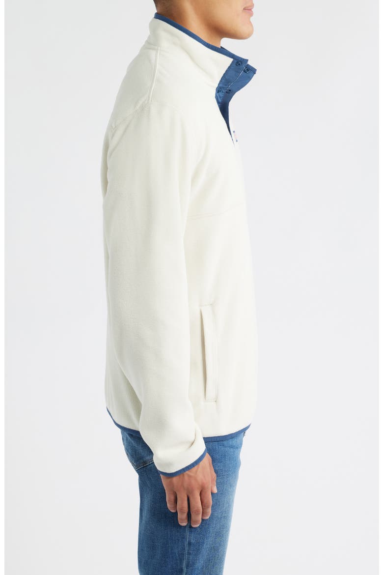 Harbor Fleece Snap Placket Pullover, Alternate, color, STONE