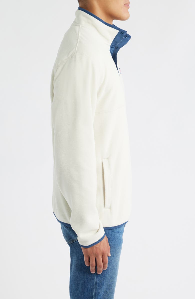 vineyard vines Harbor Fleece Snap Placket Pullover, Alternate, color, Stone