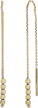 Bony Levy BLG 14K Bead & Chain Threader Earrings