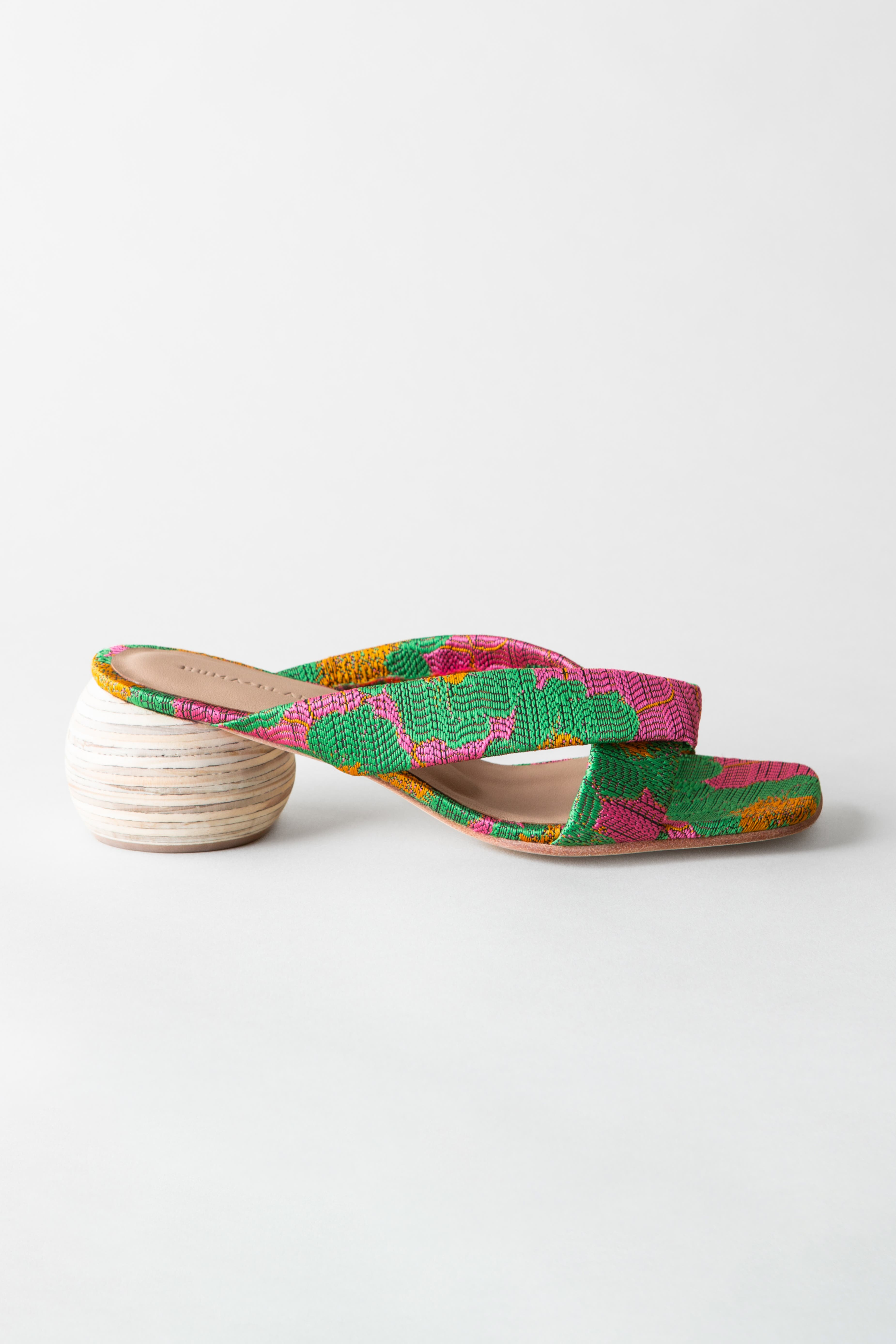 Huma Blanco Kira Woven Textile Slide Sandal, Alternate, color, Floral