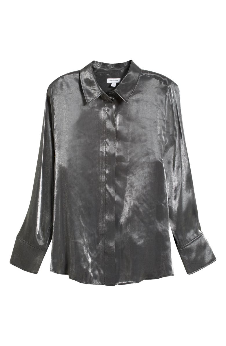 Nordstrom Oversize Shine Shirt, Alternate, color, 