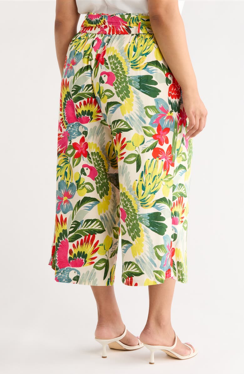 SUGARLIPS Wissa Tie Waist Wide Leg Pants, Alternate, color, Bright-Multi