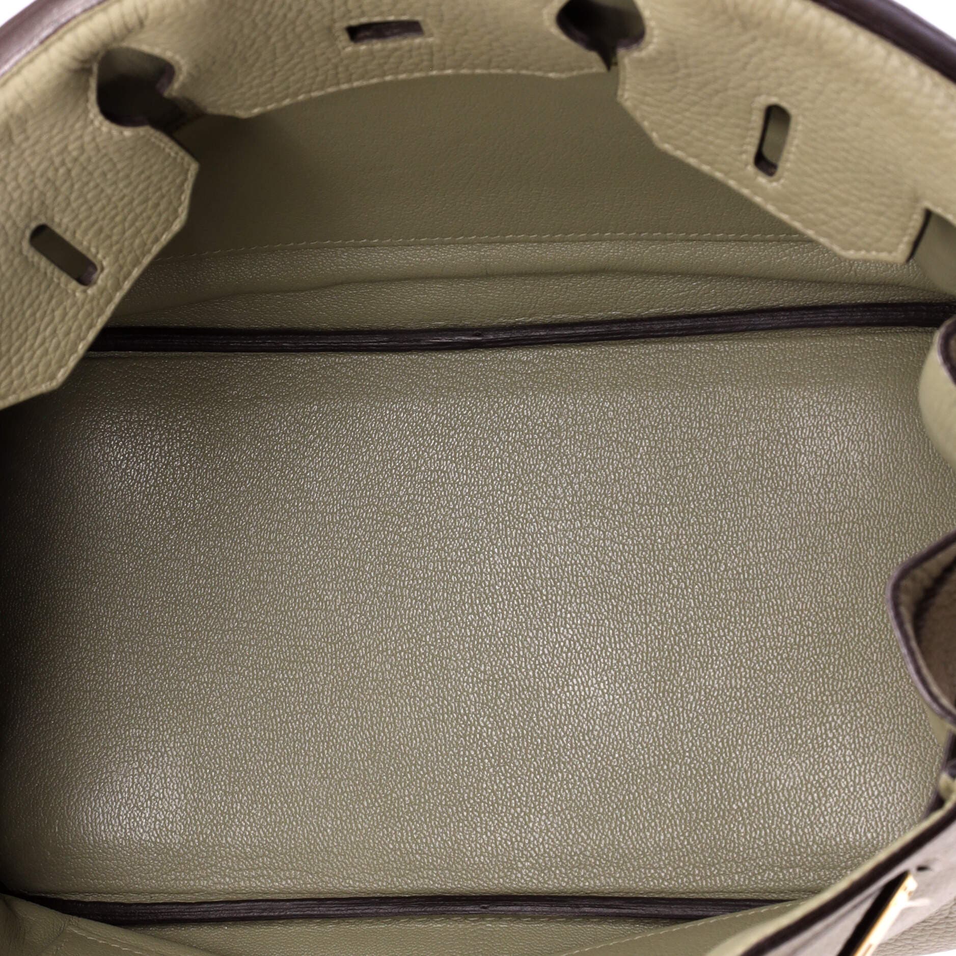 Pre-Owned Hermes Birkin Handbag Green Clemence with Gold Hardware 30, Alternate, color, Sauge