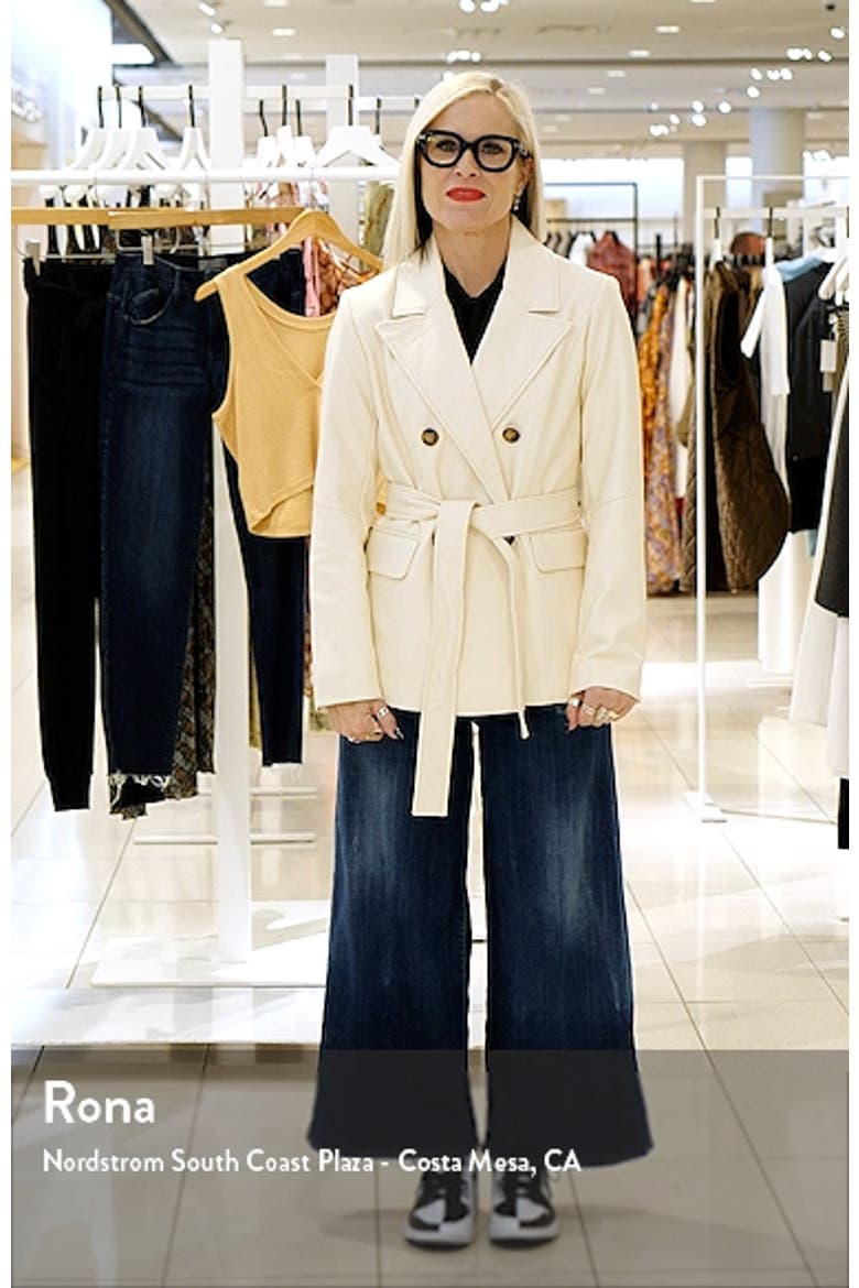 Belted Faux Leather Blazer video