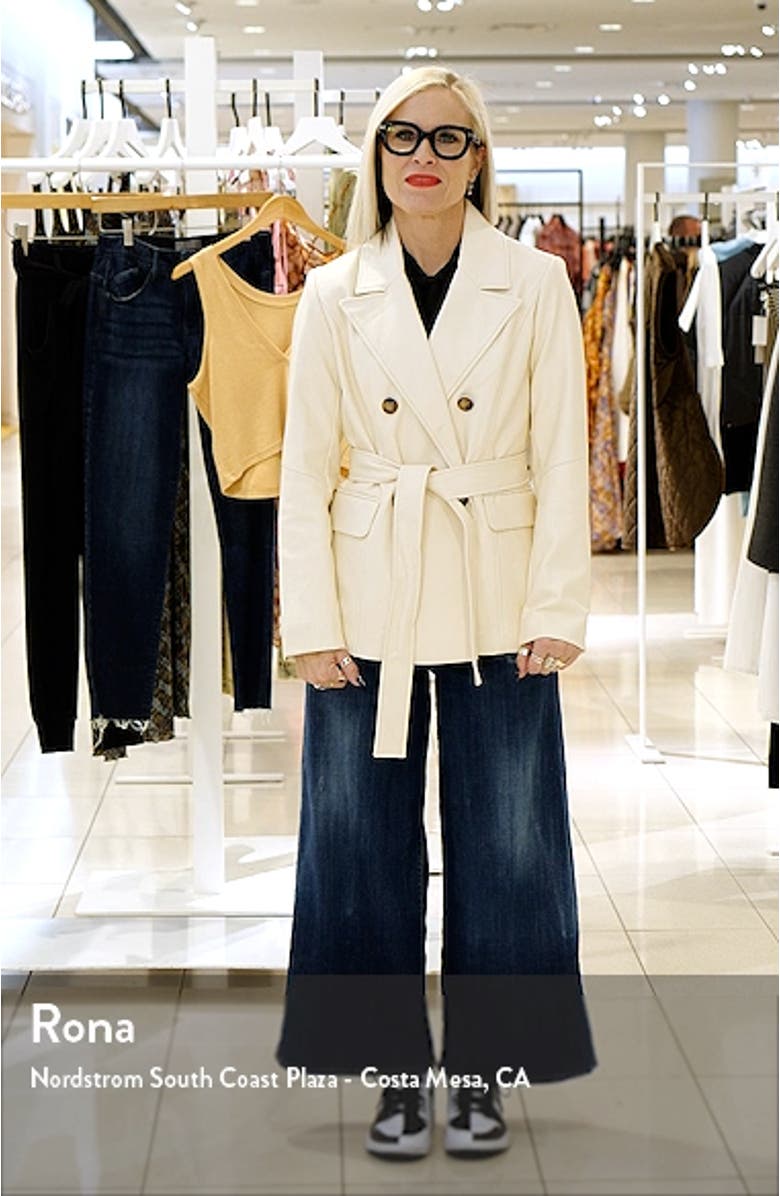 Belted Faux Leather Blazer, sales video thumbnail