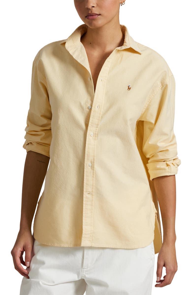 Polo Ralph Lauren Oxford Cotton Button-Up Shirt, Main, color,