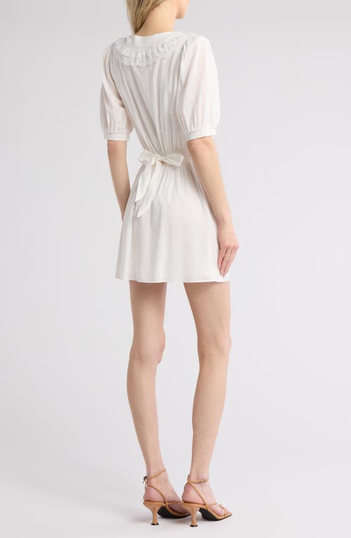 Reformation Kairos Lace Trim Dress In Ivory