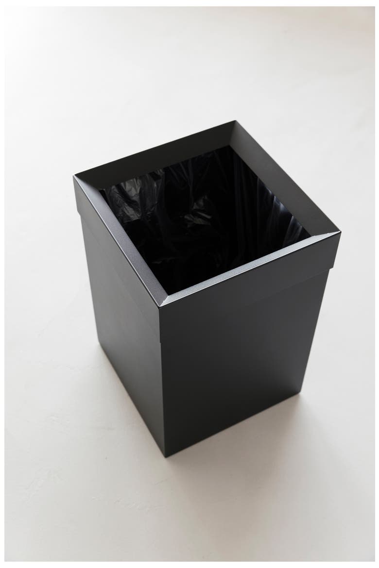 Short Trash Can, Alternate, color, BLACK